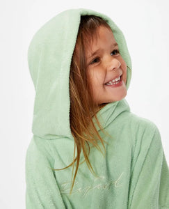 Script Hooded Towel Mini - Mint