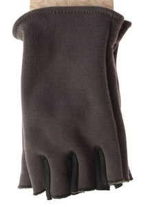 Fingerless Glove Fake Fur Trim